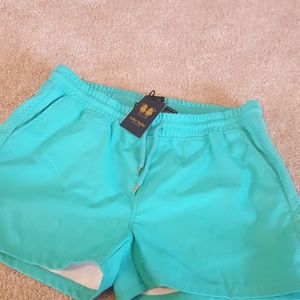 new soho babe NYC aqua pu shorts sz xl